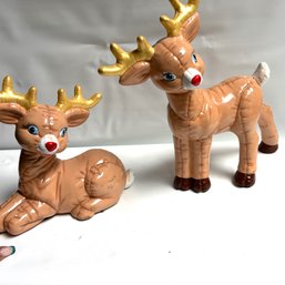 Vintage Pair Of Holiday Reindeer, As Is (GARAGE) 62461