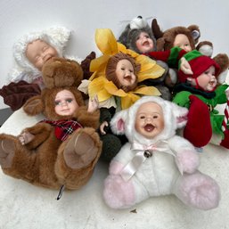 Assorted Cuddle Kids Stuffed Animals With Porcelain Faces (NK)