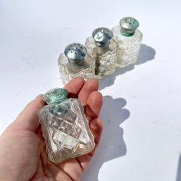 Two Pairs Of Crystal Salt And Pepper Shakers (LH)