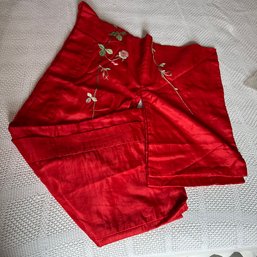 Vintage Red Embroidered Kimono (Master Bedroom)