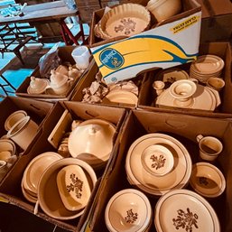 HUGE Collection Of Pfaltzgraff Village Brown Cookware, Dishes, Cups & So Much More! (garage)