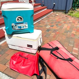 Cooler Lot, 2 Hard Plastic, One Insulated Big Bag And One Travel Bag (GARAGE) 62464