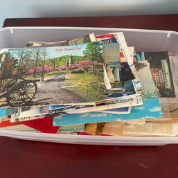 Shoebox Of Vintage Postcards From All Over The US, Some Used (BlueBR)