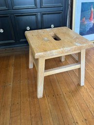 Small Wooden Stool, As Pictured (dining Room)