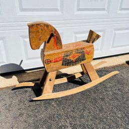 Vintage Wooden Rocking Horse (PD)