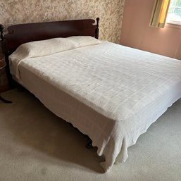 Vintage Solid Wood King Sized Headboard And Bed (Master Bedroom)