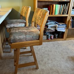 Pair Of Vintage Counter Height Swivel Stools (Kitchen)