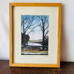 'The Hudson At Cold Spring, N.Y.' Wood Framed Art Print (Loc: B5)