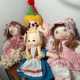 Assortment Of Handmade Cloth Dolls (HW)