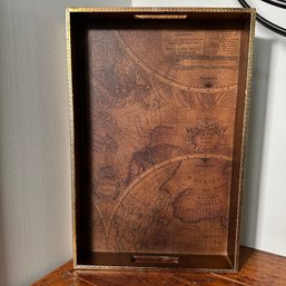 Gold And Brown Toned Map Tray (HW)