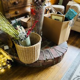 Vases, Round Basket, Frames And Other Decorative Items (LR)