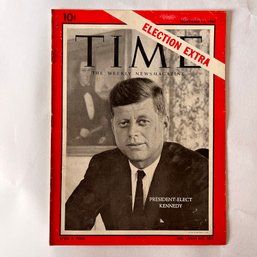 TIME MAGAZINE, November 16, 1960, 'Election Extra' Edition Featuring President-Elect Kennedy, JFK