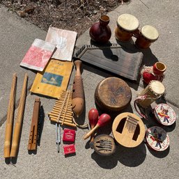 Large Vintage Musical Instrument Lot Including Handmade From Ecuador, Mexico, And More!  (Living Room)