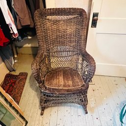 Vintage Wicker Rocking Chair (Bedroom 2)