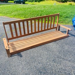 Wood 5' Wide Swing Chair (Needs Repair, Screws  Missing 1 Slat SEE NOTES) (Garage)