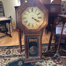 Vintage Regulator Verichron Chime Octagon Wall Clock With Cabinet (Entry)