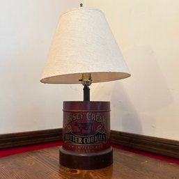 Decorative Farmhouse Table Lamp, Jersey Cream Butter Cookies Lamp (kitchen)
