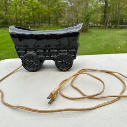 Vintage Covered Wagon Ceramic Lamp (Garage 2)