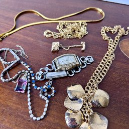 Vintage Costume Jewelry Lot Including Bulova Watch