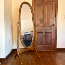 Stunning Oval Floor Mirror, Swivel Tilt (B1)