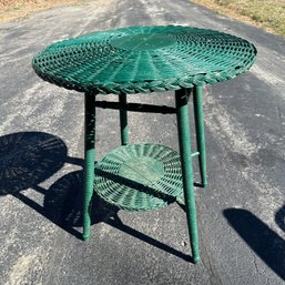 Vintage Green Wicker Table - See Description (Garage)