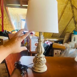 Small Table Lamp With Wooden Base (Attic)