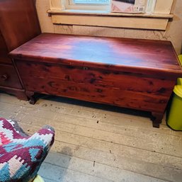 Cedar Chest Filled With Womens' LL Bean Sweaters (Bedroom 3)