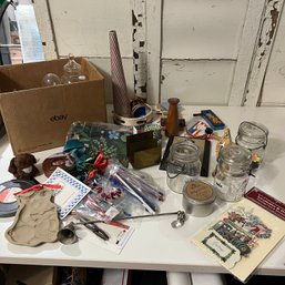 Jumble Lot: Mixed Crafts And Vintage Odds And Ends, Glass Candy Jars, Holiday Finds And More! (OA)