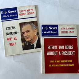 US NEWS & WORLD REPORT Magazines: September 1964 & November 1966