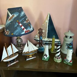Collection Of Lighthouses And Sailing Ships Inc Lamps (Doll BR)