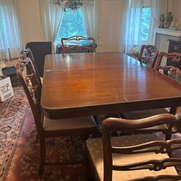 Vintage Wooden Dining Table With Chairs (UpDR)