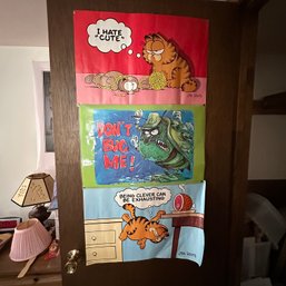 Trio Of Vintage Posters - Garfield & 'Don't Bug Me!' (Upstairs BR Right)