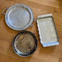 Vintage Platters Including Aluminum (LR)