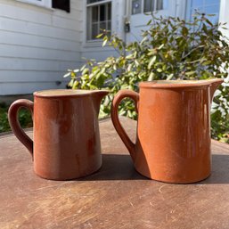 Pair Of Pottery Pitchers Including Guernsey Cooking Ware & Made In Germany (Garage Left)