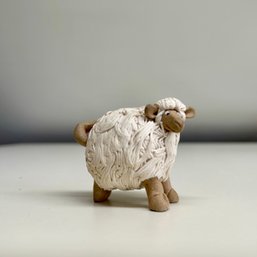 I'M A WHISTLE! Adorable Mini Clay Sheep Figurine Whistle (attic)