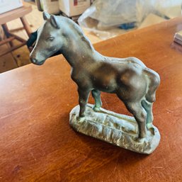 Cute! Small Metal Horse / Pony Figurine (Attic)