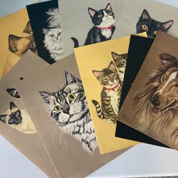 Gladys Emerson Cook Vintage Set Of Cat Prints & Bonus Collie Print! (BR)