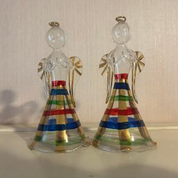 Pair Of Glass Art Angels (upDR)