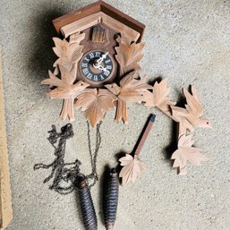 Classic Vintage Cuckoo Clock With Weights, Made In Germany Untested (Garage)