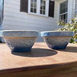 Pair Of Small Blue Pottery Bowls (Garage Left)