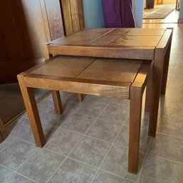 Pair Of Tile Top Nesting Tables (Kitchen)