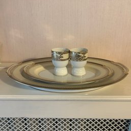 Vintage NORITAKE Egg Cups & Platters (UpDR)