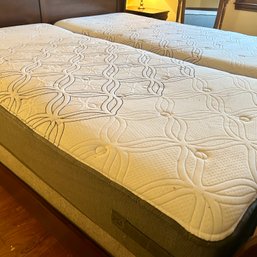 Two Twin Size (for King) Tempur-Pedic Beds With Sealy Posturpedic Mattresses (b1)