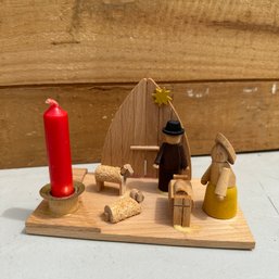 STRACO Handmade In Germany Small Wooden Nativity Scene  -See Descr. (Garage 2)