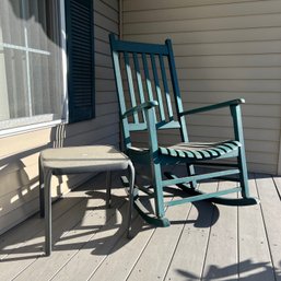 Outdoor Rocking Chair And Side Table