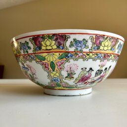 Chinese Rose Medallion Porcelain Bowl (DR)