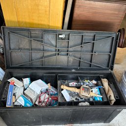 Plastic Storage Trunk With Contents (Garage)