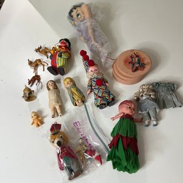 Assorted Vintage Figures, Dolls, Clowns And Deer (OA)