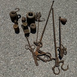 Assorted Farm Scales & Weights (Shed)