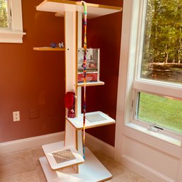 MEOW! Modern Looking Cat Tree Tower, With Toys And Fabric Saver (FR)